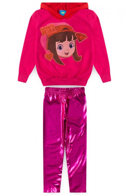 Conjunto Feminino Infantil Aventureira Vermelha - Luccas Neto