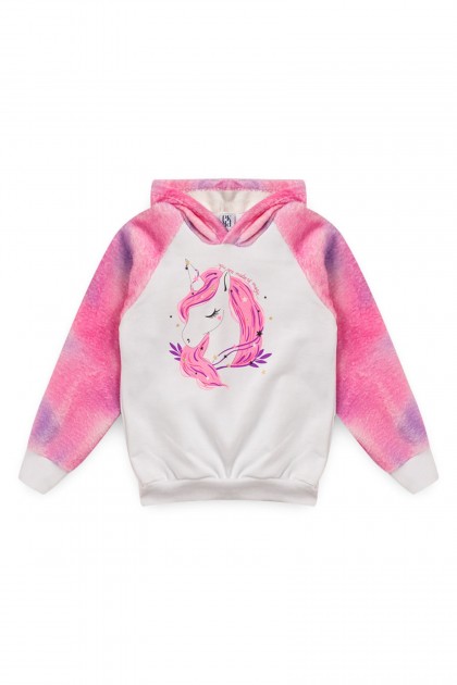 Casaco Feminino Infantil Unicórnio Tie Dye