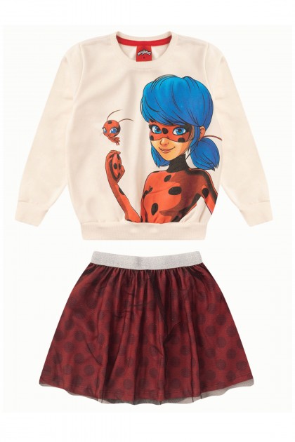 Conjunto Feminino Infantil Missão Cumprida - Ladybug