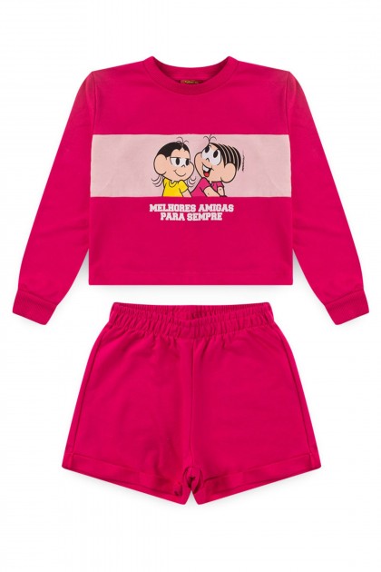 Conjunto Feminino Infantil Melhores Amigas para Sempre - Turma da Mônica