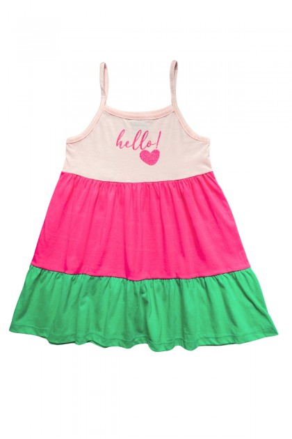 Vestido Feminino Infantil Hello