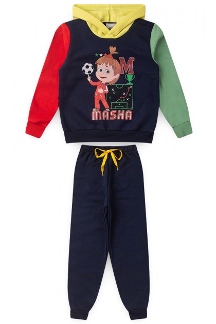 Conjunto Masculino Infantil Player - Masha e O Urso