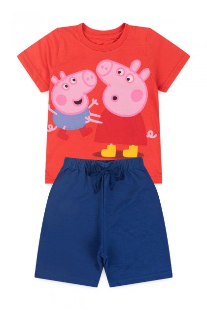 Conjunto Masculino Infantil Bons Irmãos - Peppa Pig