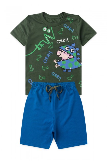 Conjunto Masculino Infantil Fantasia Dino - Peppa Pig