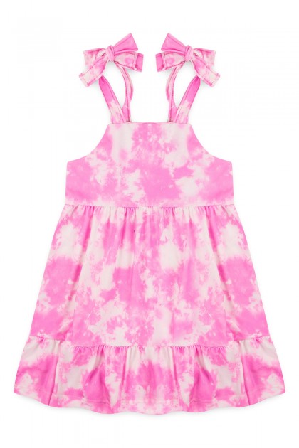 Vestido Infantil Feminino Céu Tie Dye