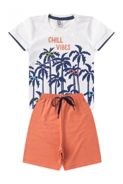 Conjunto Infantil Masculino Felicidade de Verão