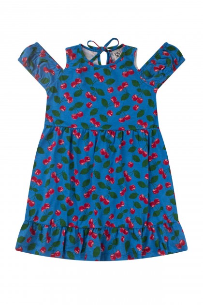 Vestido Infantil Feminino Cerejinha Delicado