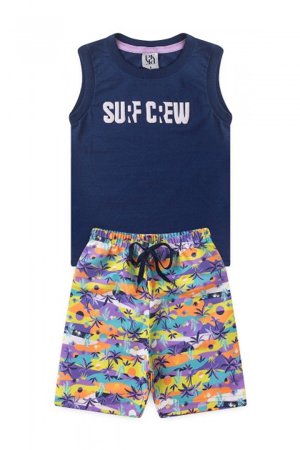 Conjunto Infantil Masculino Regata Surfista