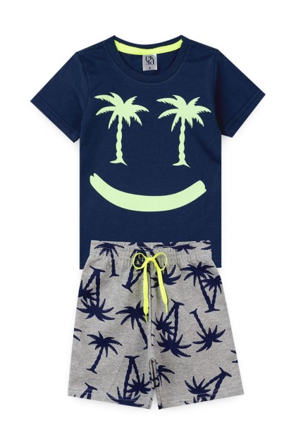 Conjunto Masculino Infantil Palmeira Feliz