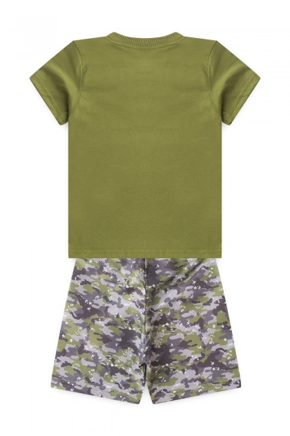 Conjunto Infantil Masculino Tricolor Camuflado