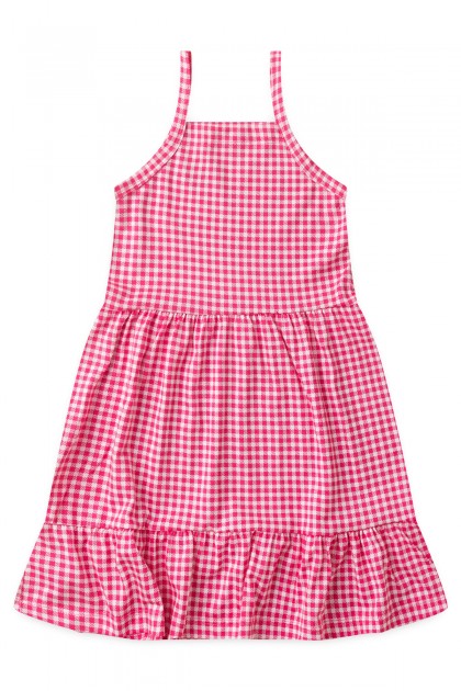 Vestido Infantil Feminino Lantejoulas Xadrez