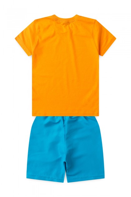 Conjunto Masculino Infantil Girafa Sun Laranja