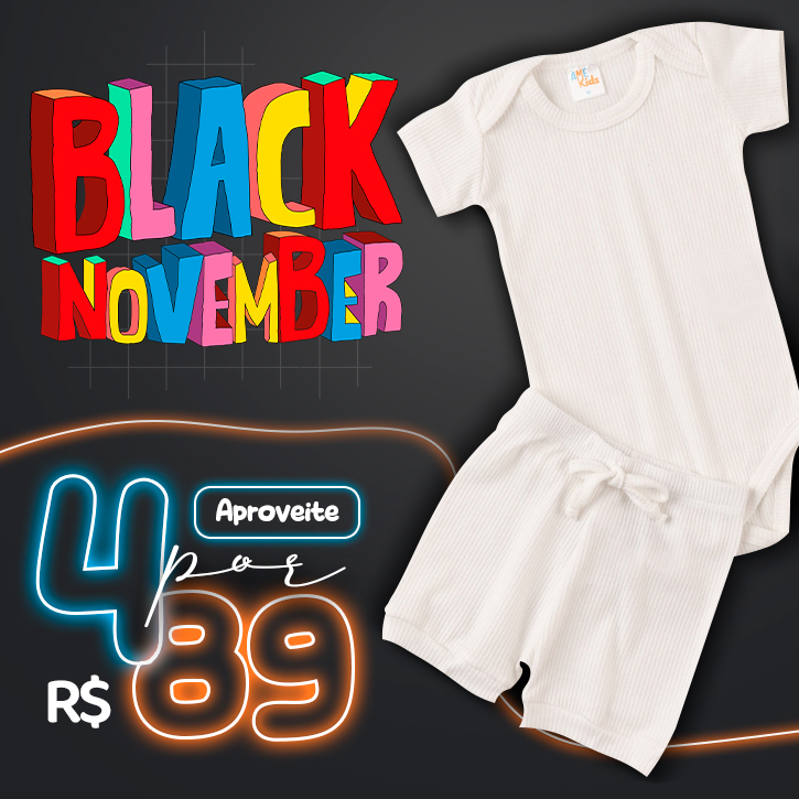 Black Friday - 4 conjuntos por R$89