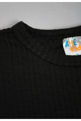 Blusa Canelada - Preto - Ame Kids