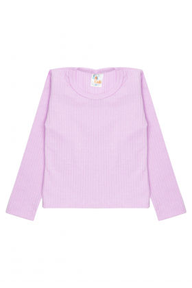 Blusa Canelada Manga Longa - Rosa Bebê - Ame Kids