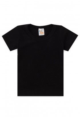 Blusa Canelada - Preto - Ame Kids