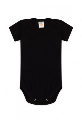 Conjunto Canelado Light Curto - Preto - Ame Kids