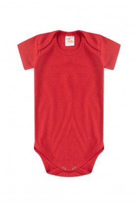 Conjunto Canelado Light Curto - Vermelho - Ame Kids