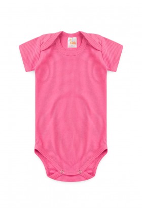 Conjunto Canelado Light Curto - Rosa Barbie - Ame Kids