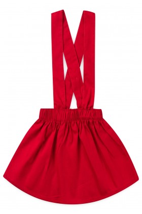 Salopete Tricoline - Vermelho - Ame Kids