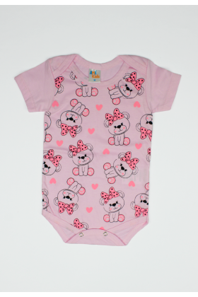 Conjunto Pijama Curto - Ursinho Rosa