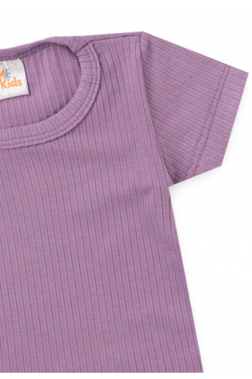 Blusa Canelada - Roxo - Ame Kids