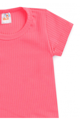 Blusa Canelada - Pink - Ame Kids