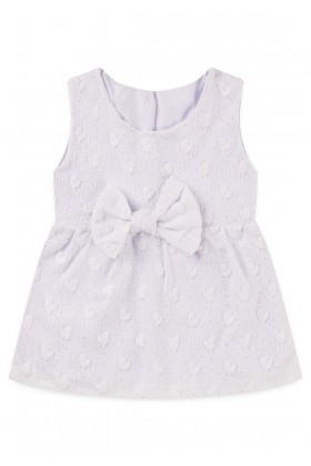 Vestido Lezzie Coração - Branco - Ame Kids