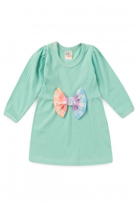 Vestido Manga Longa - Menta - Ame Kids