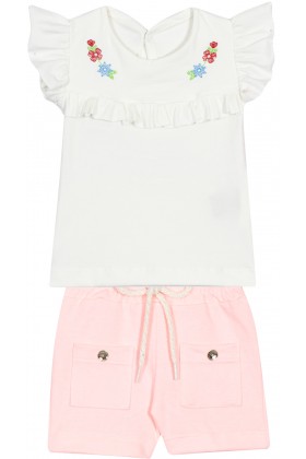 Conjunto Camiseta e Shorts  - Off-White - Randa Mundu