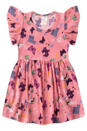 Vestido Curto Menina Liganete - Borboleta - Ame Kids