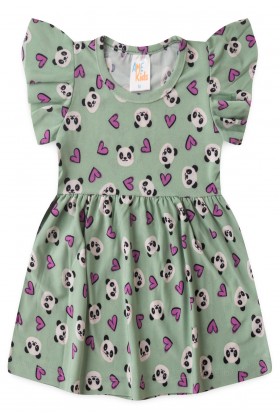 Vestido Curto Menina Liganete - Panda - Ame Kids