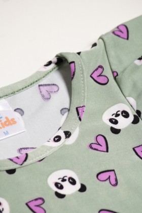 Vestido Curto Menina Liganete - Panda - Ame Kids