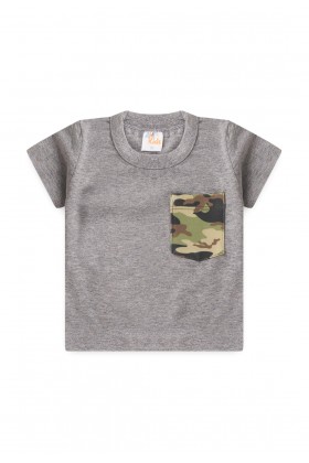 Conjunto de Blusa e Shorts Camuflado Menino - Mescla - Ame Kids