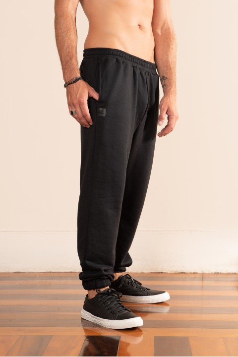 Calça Moletom Cargo Tino-Tono Preto