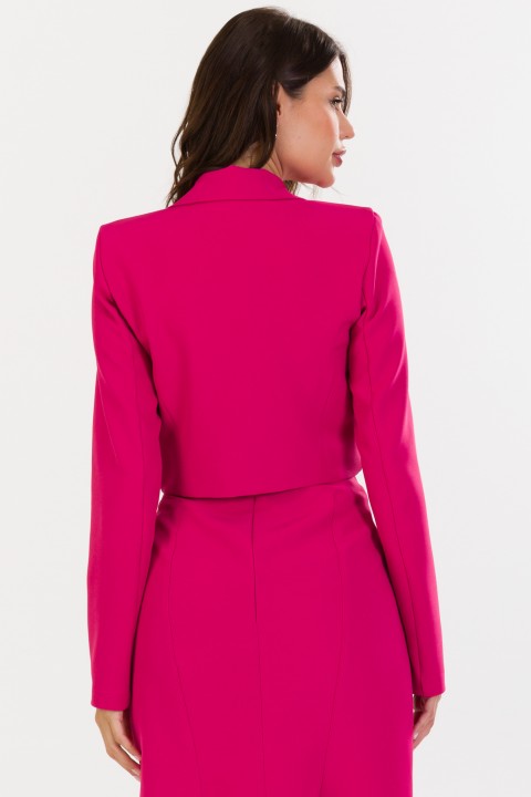 Blazer Curto de Alfaiataria Feminina Ines - Rosa Fucsia - Tlic Rio