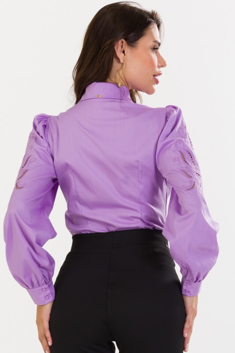 Camisa de Alfaiataria Feminina Dalila - Lavanda - Tlic Rio