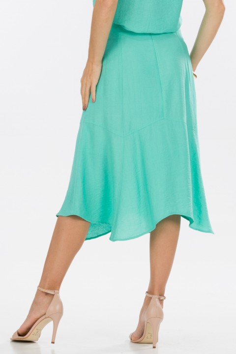 Saia Midi de Alfaiataria Feminina Siena - Verde Aquatic Green - Tlic Rio