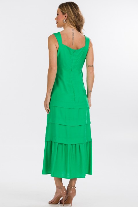 Vestido Midi de Alfaiataria Feminina Ariane - Verde Pistache - Tlic Rio