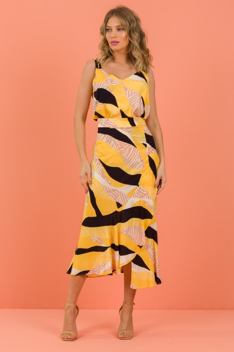 Saia Holly - Amarelo com Preto - Tlic Rio