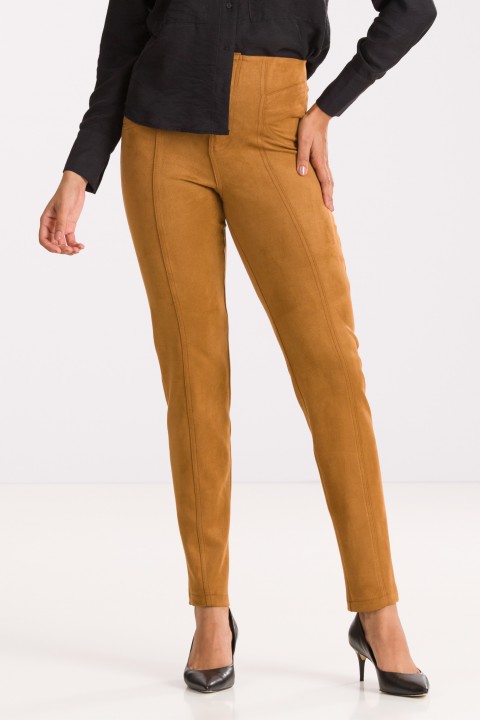 Calça de Alfaiataria Skinny Giovanna - Camel - Tlic Rio