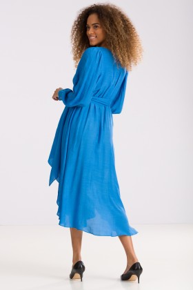 Vestido de Alfaiataria Manga Longa Alessia - Azul Mystic - Tlic Rio