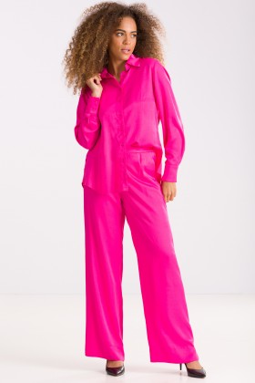 Calça Pantalona de Alfaiataria Andrea - Pink - Tlic Rio