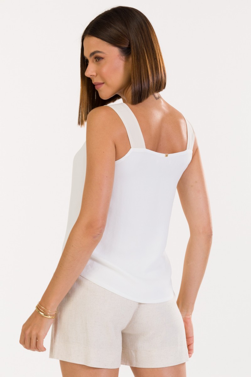 BLUSA REGATA MUJER LIBRE BEGE - Chica Bolacha