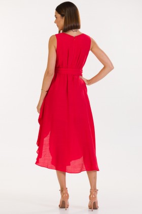 Vestido Midi de Alfaiataria Feminina Whitney - Vermelho - Tlic Rio