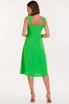 Vestido Midi de Alfaiataria Feminina Mariah - Chroma Verde - Tlic Rio
