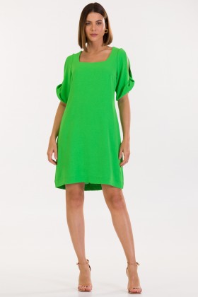 Vestido Curto de Alfaiataria Caitlyn - Verde Chroma - Tlic Rio