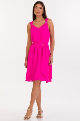 Vestido Curto de Alfaiataria Feminina Katia - Pink - Tlic Rio