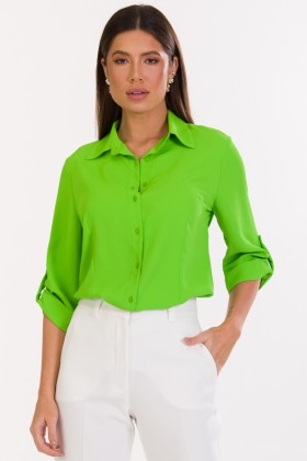 Camisa Manga Longa de Alfaiataria Feminina Anastasia - Zapp Verde -  Tlic Rio