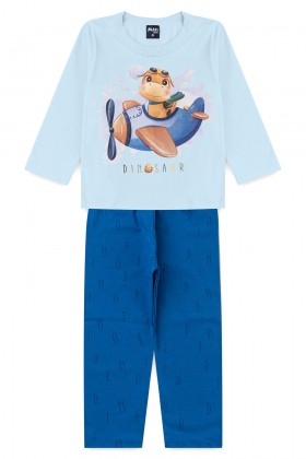 Pijama Infantil Dinossauro  - Mafi Kids